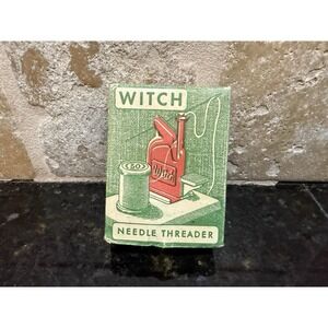 Vintage Mid-Century Plastic Witch Needle Threader Western Germany Threading Tool